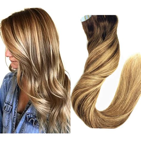 brown and blonde ombre hair extensions|brown extensions with blonde highlights.